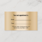 Dentist Tooth Typografie Moderne Gold Dental Care Afsprakenkaartje (Achterkant)
