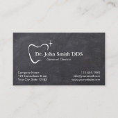 Dentist Tooth Typography Chalkboard Dental Office Afsprakenkaartje (Voorkant)