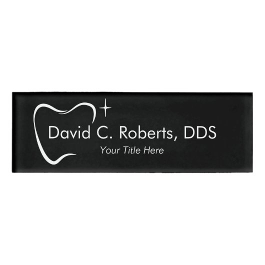 Dentist Tooth Typography Dental Assistant Naambadge (Voorkant)