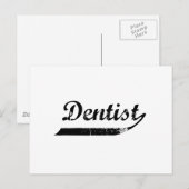 Dentist Typografie Briefkaart (Voorkant / Achterkant)