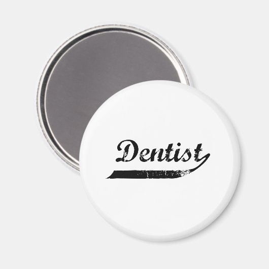 Dentist Typografie Magneet (Voorkant / Achterkant)