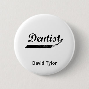 Dentist Typografie Ronde Button 5,7 Cm