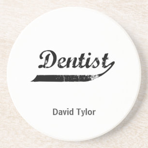 Dentist Typografie Zandsteen Onderzetter