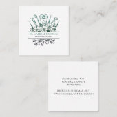 Dentist Vierkante Visitekaartje (Voorkant / Achterkant)