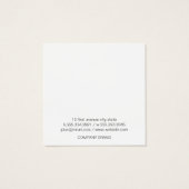 Dentist Vierkante Visitekaartjes (Achterkant)