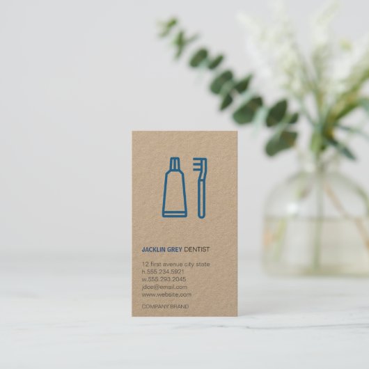 Dentist Visitekaartje (Staand voorkant)