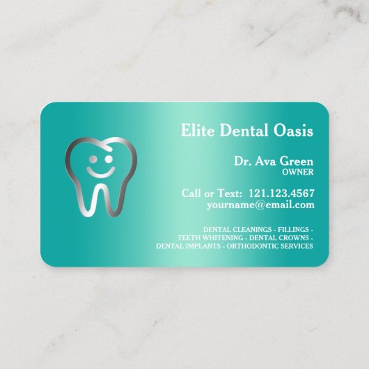 Dentist Visitekaartje (Achterkant)