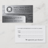 Dentist Visitekaartje Afsprakenkaartje (Voorkant / Achterkant)