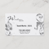 Dentist Visitekaartje Elegant Monogram Gray (Achterkant)