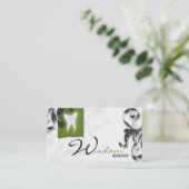 Dentist Visitekaartje Elegant Monogram Green (Staand voorkant)