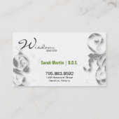 Dentist Visitekaartje Elegant Monogram Green (Achterkant)