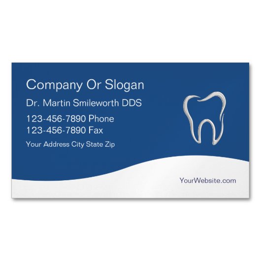 Dentist Visitekaartje Magneet (Voorkant)