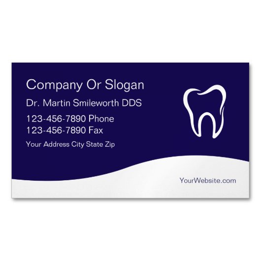 Dentist Visitekaartje Magneet (Voorkant)