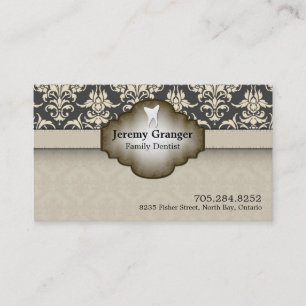 Dentist Visitekaartje - Tooth  Beige Brown