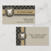 Dentist Visitekaartje - Tooth beige & Gold (Voorkant / Achterkant)