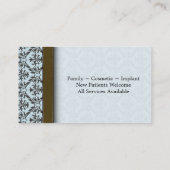 Dentist Visitekaartje - Tooth  Blue & Brown (Achterkant)