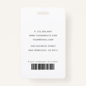 Dentist White Teeth Light Blue ID Photo Badge (Achterkant)