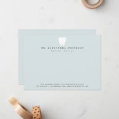 Dentist White Teeth Light Blue Notitiekaartje (Voorkant / Achterkant in situ)