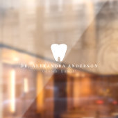 Dentist White Teeth Light Blue Raamsticker (Vel 2)