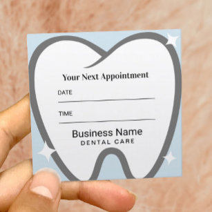 Dentist White Tooth Dental Office Appointment Afsprakenkaartje