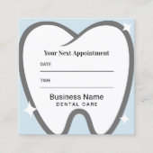 Dentist White Tooth Dental Office Appointment Afsprakenkaartje (Voorkant)