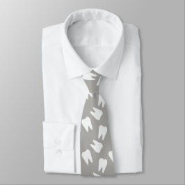 Dentist White Tooth Pattern Dental Stropdas