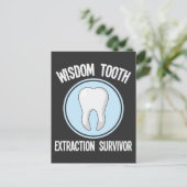 Dentist Wisdom Tooth Extraction Survivor Dentistry Briefkaart (Staand voorkant)