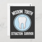 Dentist Wisdom Tooth Extraction Survivor Dentistry Briefkaart (Voorkant / Achterkant)