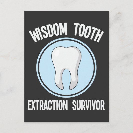 Dentist Wisdom Tooth Extraction Survivor Dentistry Briefkaart (Voorkant)