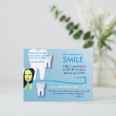 Dentistische Briefkaart: We willen dat je SMILE Briefkaart (Staand voorkant)