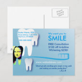 Dentistische Briefkaart: We willen dat je SMILE Briefkaart (Voorkant / Achterkant)