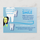 Dentistische Briefkaart: We willen dat je SMILE Briefkaart (Voorkant)