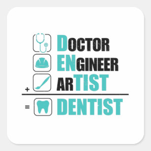 Dentistische Gezegden Tandheelkundige professie Vierkante Sticker