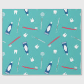 Dentistische instrumenten naadloos patroon cadeaupapier (Vlak)