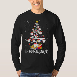 Dentistische kerstbomen Dental Santa Teeth Dentis T-shirt