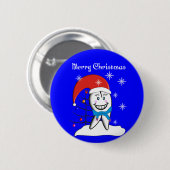 Dentistische kerstkaarten en cadeautjes ronde button 5,7 cm (Voorkant /achterkant)