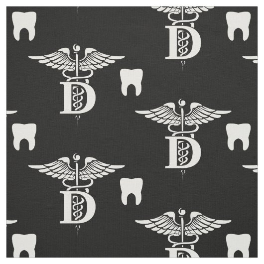 Dentistische symbolen en Tooth Black Stof (Swatch)