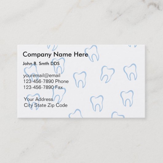 Dentistische Visitekaartjes (Voorkant)