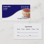 Dentistische Visitekaartjes Afsprakenkaartje (Voorkant / Achterkant)