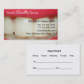 Dentistische Visitekaartjes Afsprakenkaartje (Voorkant / Achterkant)