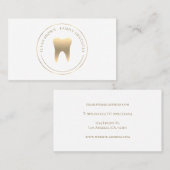 Dentistry Gold Teeth Logo Visitekaartje (Voorkant / Achterkant)