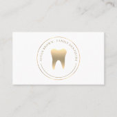Dentistry Gold Teeth Logo Visitekaartje (Voorkant)
