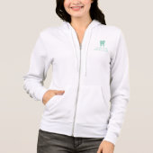 Dentistry hoodie with custom molar tooth logo (Voorkant)