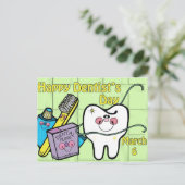 Dentist's Day March 6 Briefkaart (Staand voorkant)