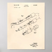 Dentist's Drill 1965 Patent Art Old Peper Poster (Voorkant)