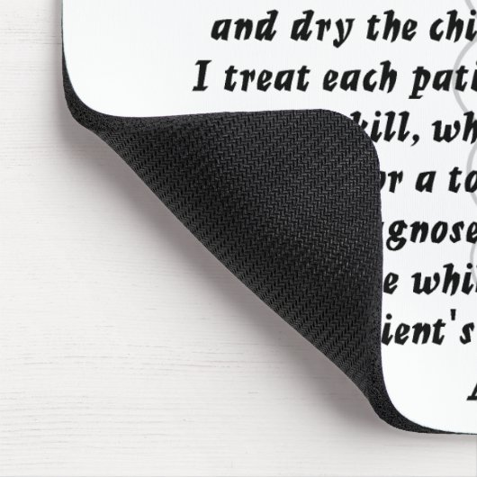 Dentist's gebed Mousepad Muismat (Hoek)