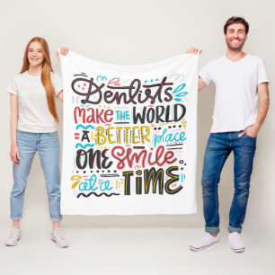 Dentists maken de wereld een betere plek fleece deken