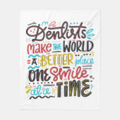 Dentists maken de wereld een betere plek fleece deken (Voorkant)