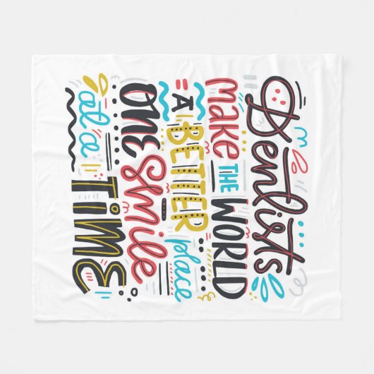 Dentists maken de wereld een betere plek fleece deken (Voorkant (Horizontaal))