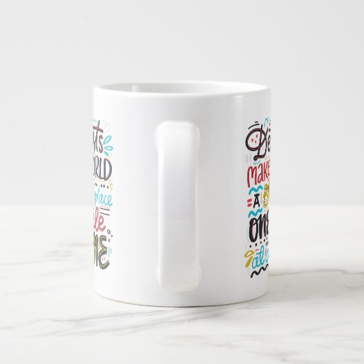 Dentists maken de wereld een betere plek grote koffiekop (Achterkant)